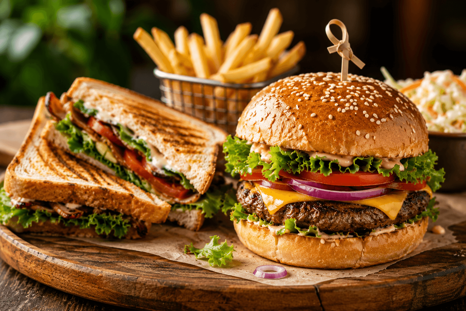 Sandwiches and burgers